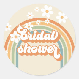 Adesivo Chuva de noiva Retro Arco-íris Daisy Groovy