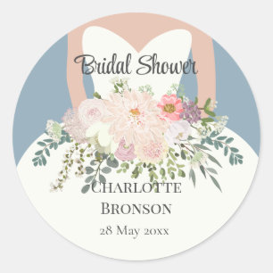 Adesivo Chuva de Noiva Silhueta Floral Casamento