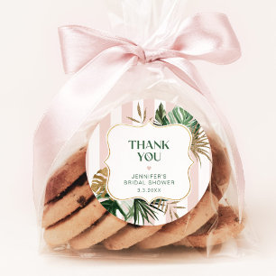 Adesivo Chuva de noiva tropical com listras rosa retrô