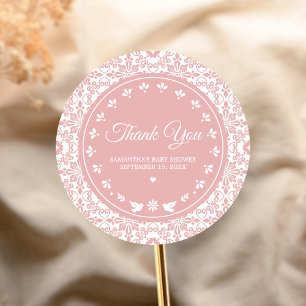 Adesivo Chuva de Papel Cielito Lindo Baby Shower Rosa