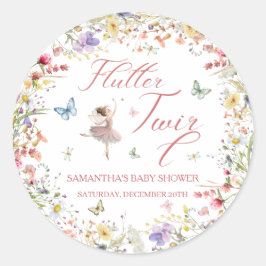 Adesivo Chuva de Pétalas e Asas Mágicas Baby Shower