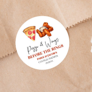 Adesivo Chuva de Pizza e Asas Antes dos Anéis para Casais