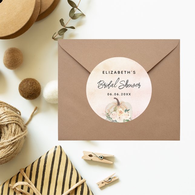 Adesivo Chuva de presentes abóbora outono creme dourado ro (Criador carregado)