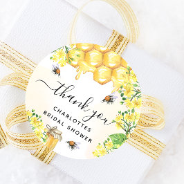 Adesivo Chuva de presentes de noiva abelha amarelo floral