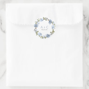 Adesivo Chuva de Presentes de Noiva Casamento Azul Poeiren