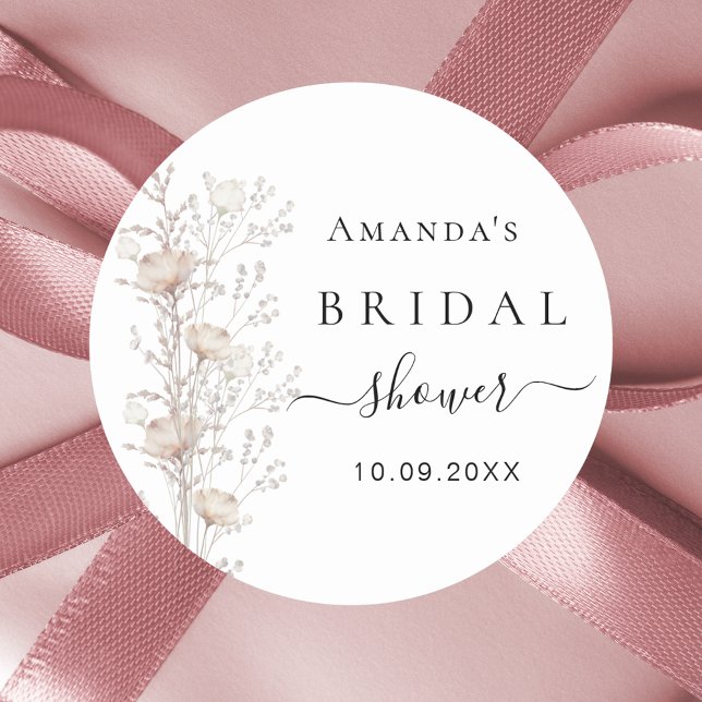 Adesivo Chuva de presentes floral bege (Criador carregado)