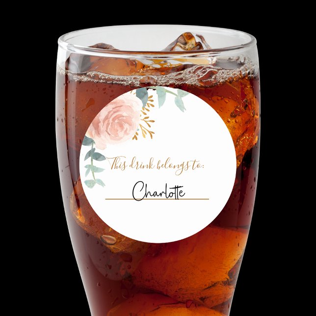 Adesivo Chuva de presentes rose gold este drink pertence a (Criador carregado)
