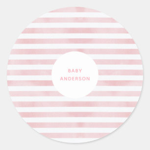 Adesivo Chuva de Rosa Listras Baby Shower