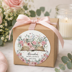 Adesivo Chuva de Rosas Rosa Floral Livro Novo Capítulo Chá