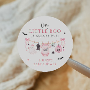 Adesivo Chuva de Roupas de Fantasma de Halloween Rosa Baby