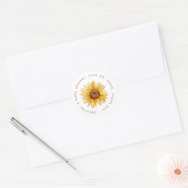 Adesivo Chuva de Sol Boho Chá de Bebê Neutro (Envelope)