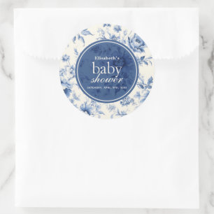 Adesivo Chuva Floral Francesa Toile Baby Shower