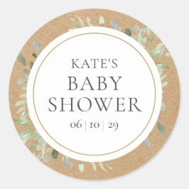 Adesivo Chuva Rústica de Gênero Neutro Aquarela Verde