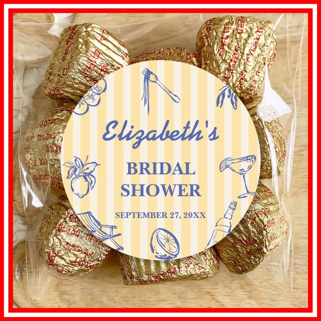 Adesivo Chuvas de Limão La Dolce Vita Chá de Noiva Italian (Criador carregado)