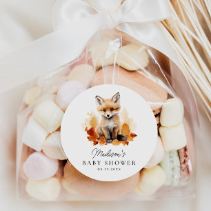 Adesivo Chuveiro de Bebê do Cute Woodland Fox Outono