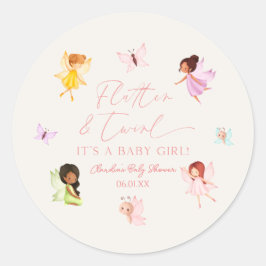 Adesivo Chuveiro de Bebê Fada Encantada Flutter e Twirl