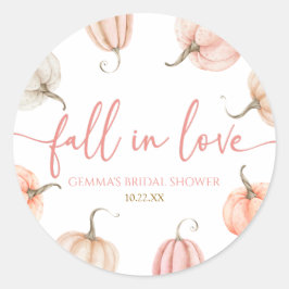 Adesivo Chuveiro de Noiva Abóbora Rosa Enamorada