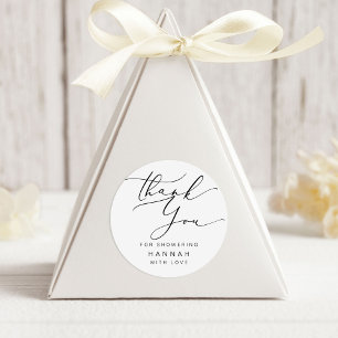 Adesivo Chuveiro de Noiva Minimalista Moderno Obrigada