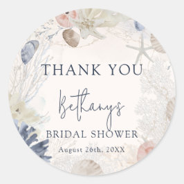 Adesivo Chuveiro de Noiva Náutico de Praia Elegante Obriga