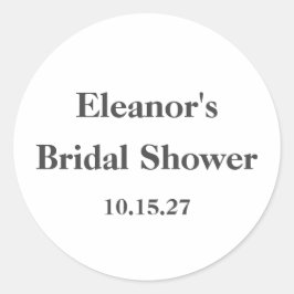 Adesivo Chuveiro de Noiva Preto e Branco Moderno e Sofisti