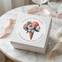 Chuveiro de Noiva Sorvete Boho Elegante Rústico Ob