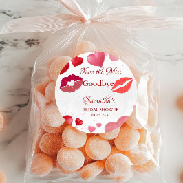 Adesivo Chuveiro de Noiva Stylish Kiss Miss Goodbye Lábios