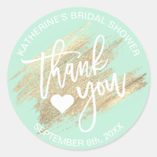 Adesivo Chuveiro de Noiva Traço de Pincel Verde Menta Bran