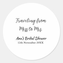 Chuveiro de viagem adicionar nome data senhorita p