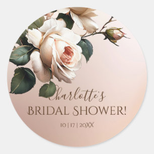 Adesivo Chuveiro Nupcial Rosa Bege Óleo Lindo