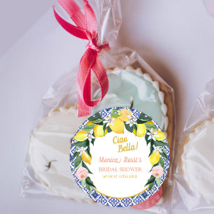 Adesivo Ciao Bella Azulejos Azuis de Limão Italiano Chá de