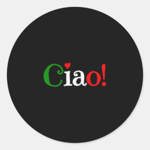 Adesivo Ciao! Saudação em Cores da Bandeira Italiana - Fof