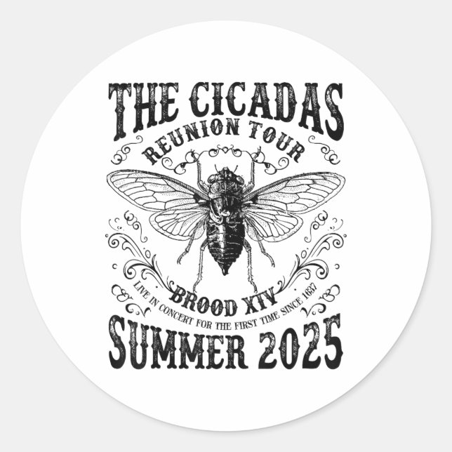 Adesivo Cicada Brood Xiv Reunion Tour Swarm Cicadas Summer (Frente)