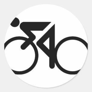 Adesivo ciclagem competindo a bicicleta