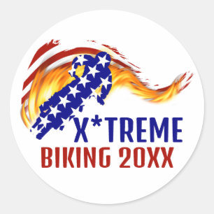 Adesivo Ciclismo BMX / MOTO PATRIÓTICO EUA