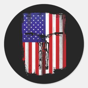 Adesivo Ciclismo de Montanha Bandeira Americana Ciclismo B
