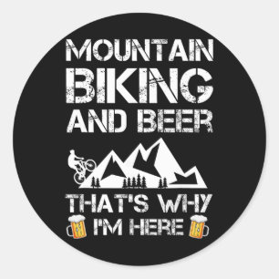 Adesivo Ciclismo De Montanha E Presente De Cerveja Mtb Eng