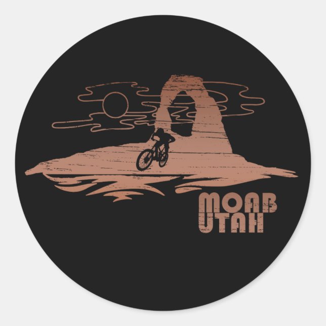 Adesivo Ciclismo Moab - Utah Mountain biking (Frente)