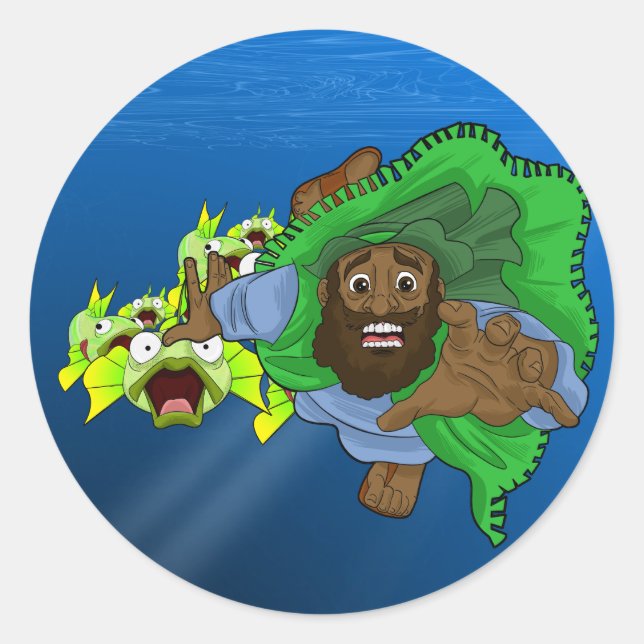 Adesivo Ciclo clássico BPA "Engolir por um Peixe" (Frente)