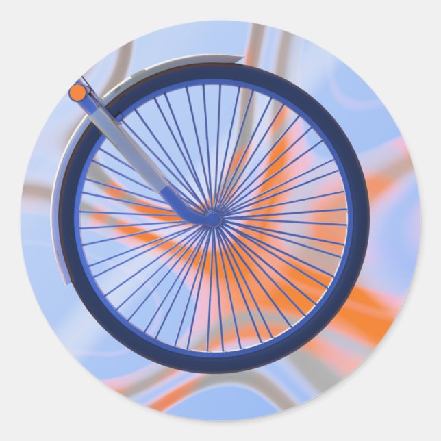 Adesivo Ciclo de Bicicleta - Roda de Bicicleta (Frente)