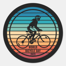 Adesivo Ciclo Internacional do Ciclo Retrociclista Silhout