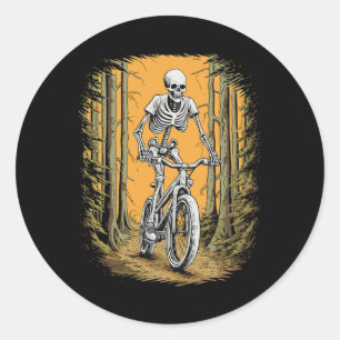 Adesivo Ciclo Skeleton Mountain Bike Ciclista Skeleton Ha