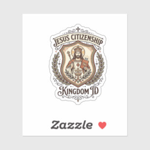 Adesivo Cidadania Reino ID Cidadania Jesus Kin