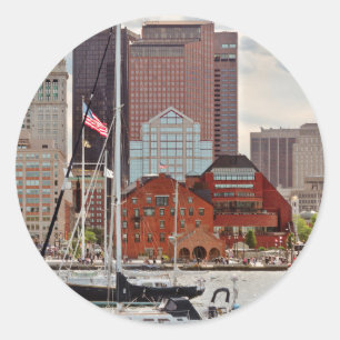 Adesivo Cidade - Boston Ma - Caminhada pelo porto com pais