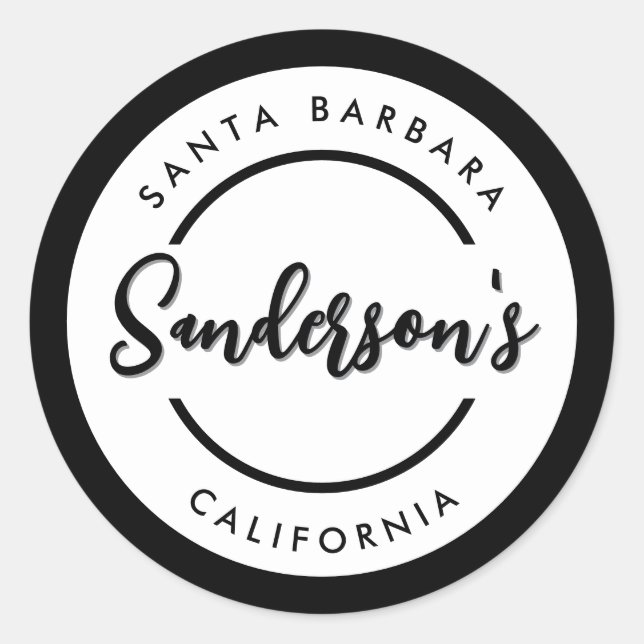 Adesivo Cidade Branca Preta Local Local Local Nome Circula (Frente)