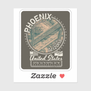 ADESIVO CIDADE DA ARIZONA PHOENIX - FOENIX CITY HIGHWAY