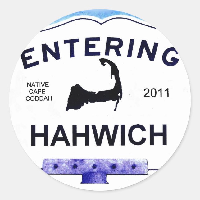 Adesivo Cidade de Cabo Cod, Hahwich (Harwich a "forasteiro (Frente)