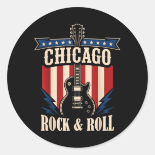 Adesivo Cidade de Chicago de Música Rock And Roll Gráfico