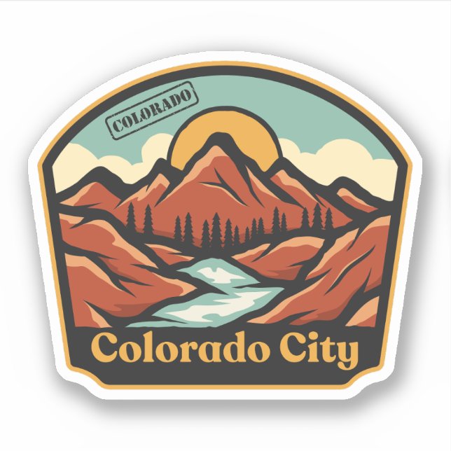 Adesivo Cidade de Colorado, Colorado (Frente)