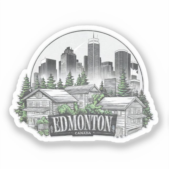 Adesivo Cidade de Edmonton, Canadá (Frente)