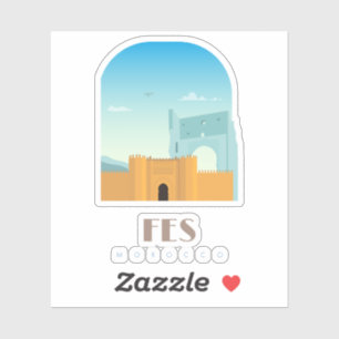Adesivo Cidade de Fes morocco Skyline